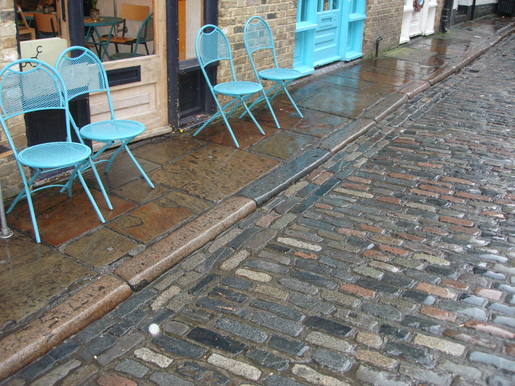 Camden Lock, Reclaimed York Stone Flags & Reclaimed Cobbles